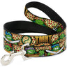 Dog Leash - Classic Teenage Mutant Ninja Turtles Turtle Poses/Pizza Slices