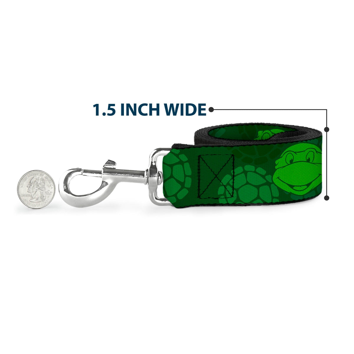 Dog Leash - Classic Teenage Mutant Ninja Turtles Turtle Faces2 Greens