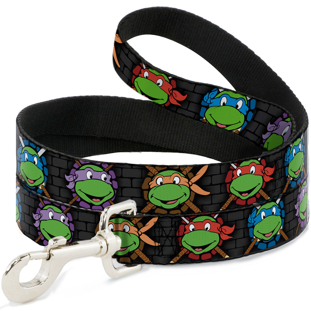 Dog Leash - Classic Teenage Mutant Ninja Turtles Expessions/Battle Gear Gray/Multi Color 