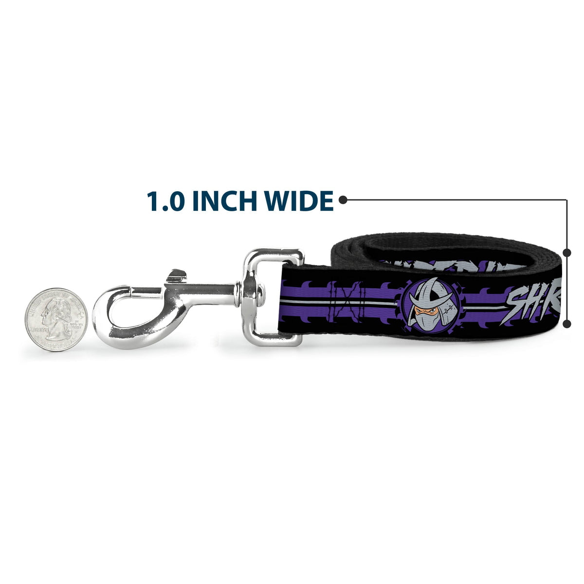 Dog Leash - Shredder Head SHRED HEAD/Stripe Black/Purple/Gray 