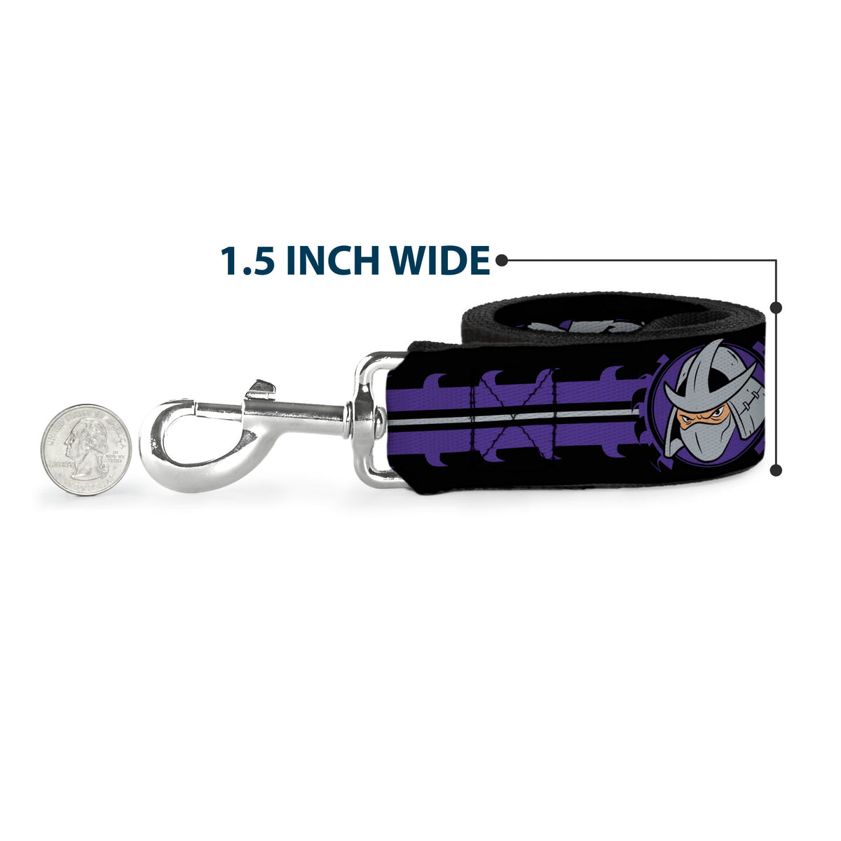 Dog Leash - Shredder Head SHRED HEAD/Stripe Black/Purple/Gray 