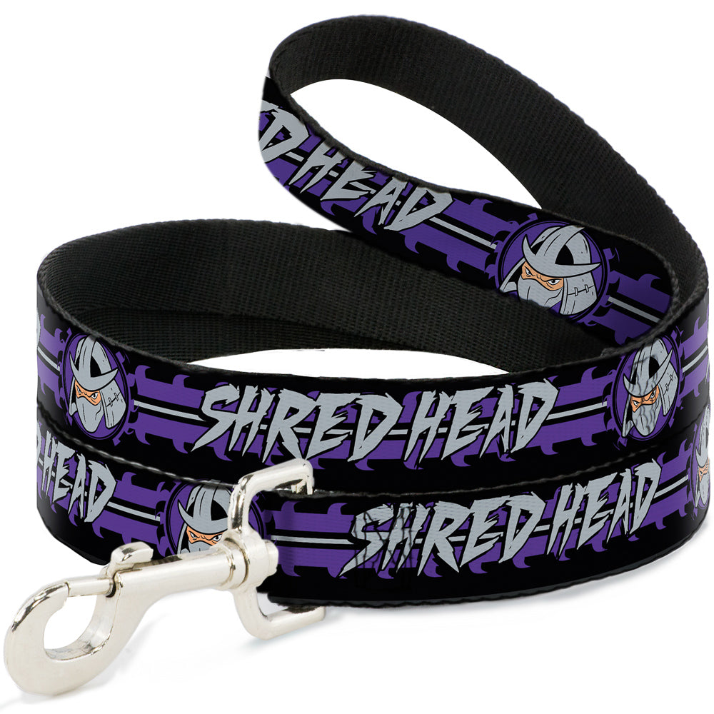 Dog Leash - Shredder Head SHRED HEAD/Stripe Black/Purple/Gray 