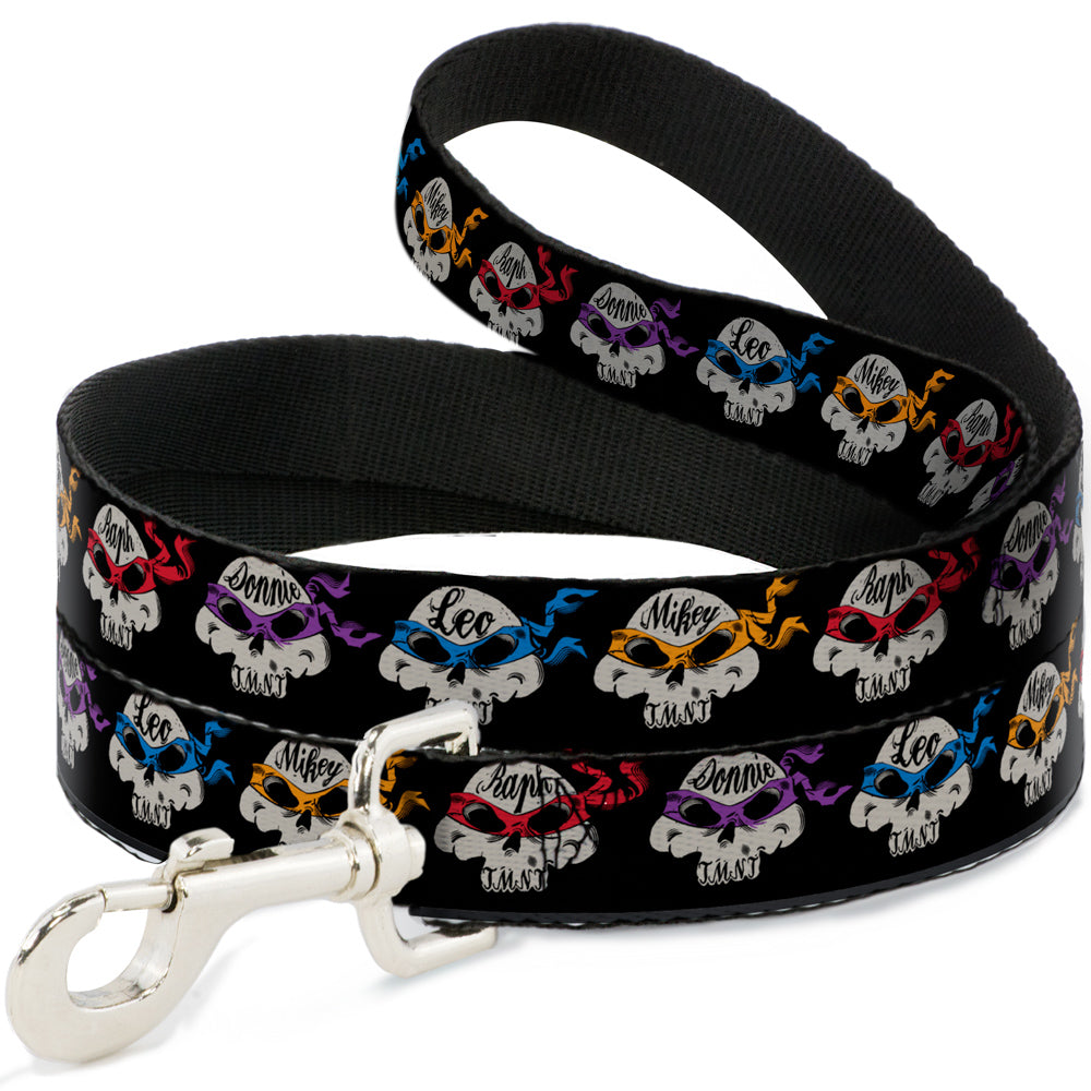 Dog Leash - TMNT 4-Turtle Road Rebel Skulls Black - HT Animal Supply