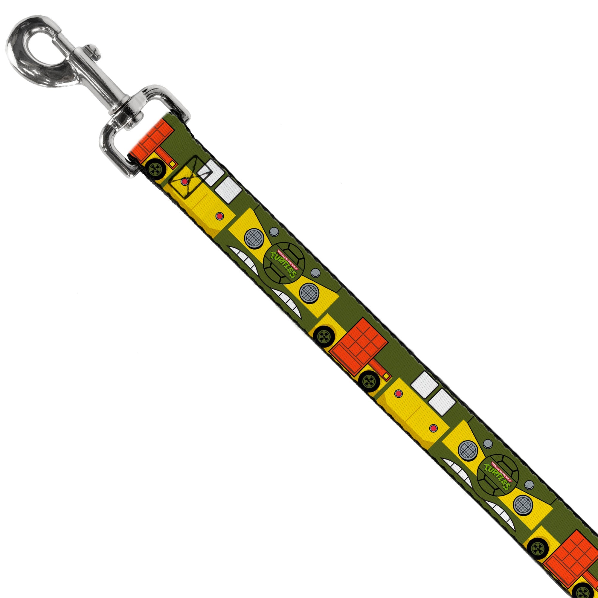 Dog Leash - Classic TMNT Ninja Turtles Party Van All Sides Green/Yellow/Orange - HT Animal Supply