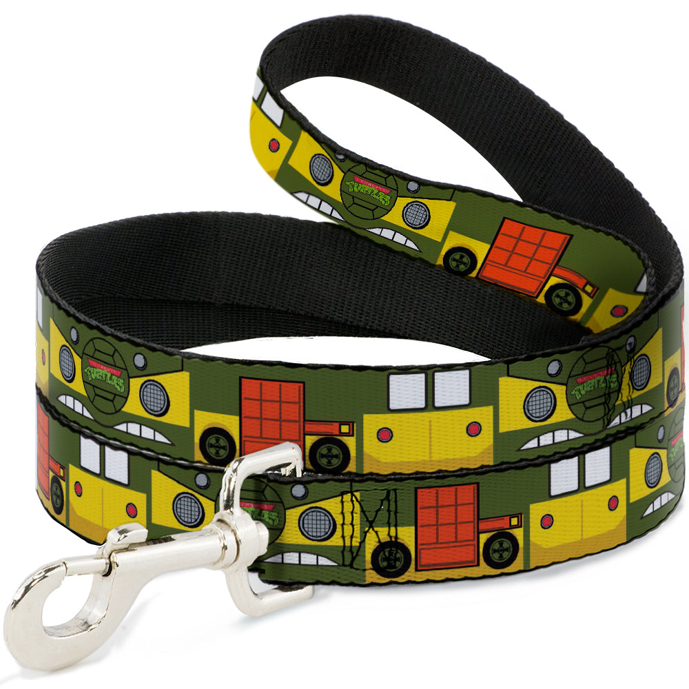 Dog Leash - Classic TMNT Ninja Turtles Party Van All Sides Green/Yellow/Orange - HT Animal Supply