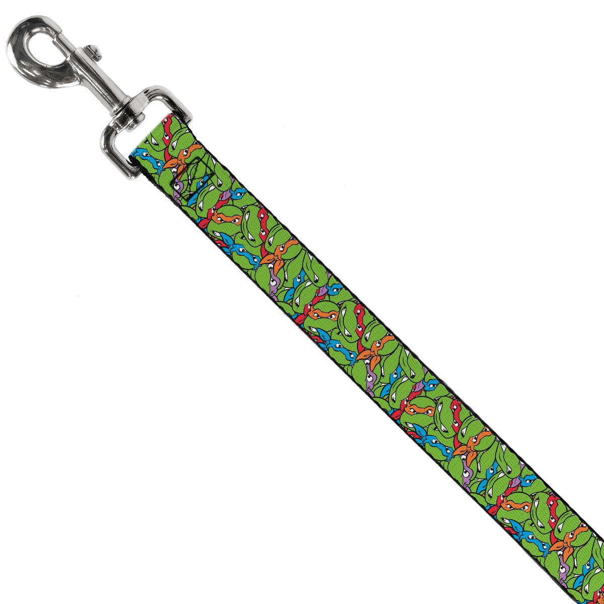 Dog Leash - Teenage Mutant Ninja Turtles Faces Stacked Green/Multi Color 