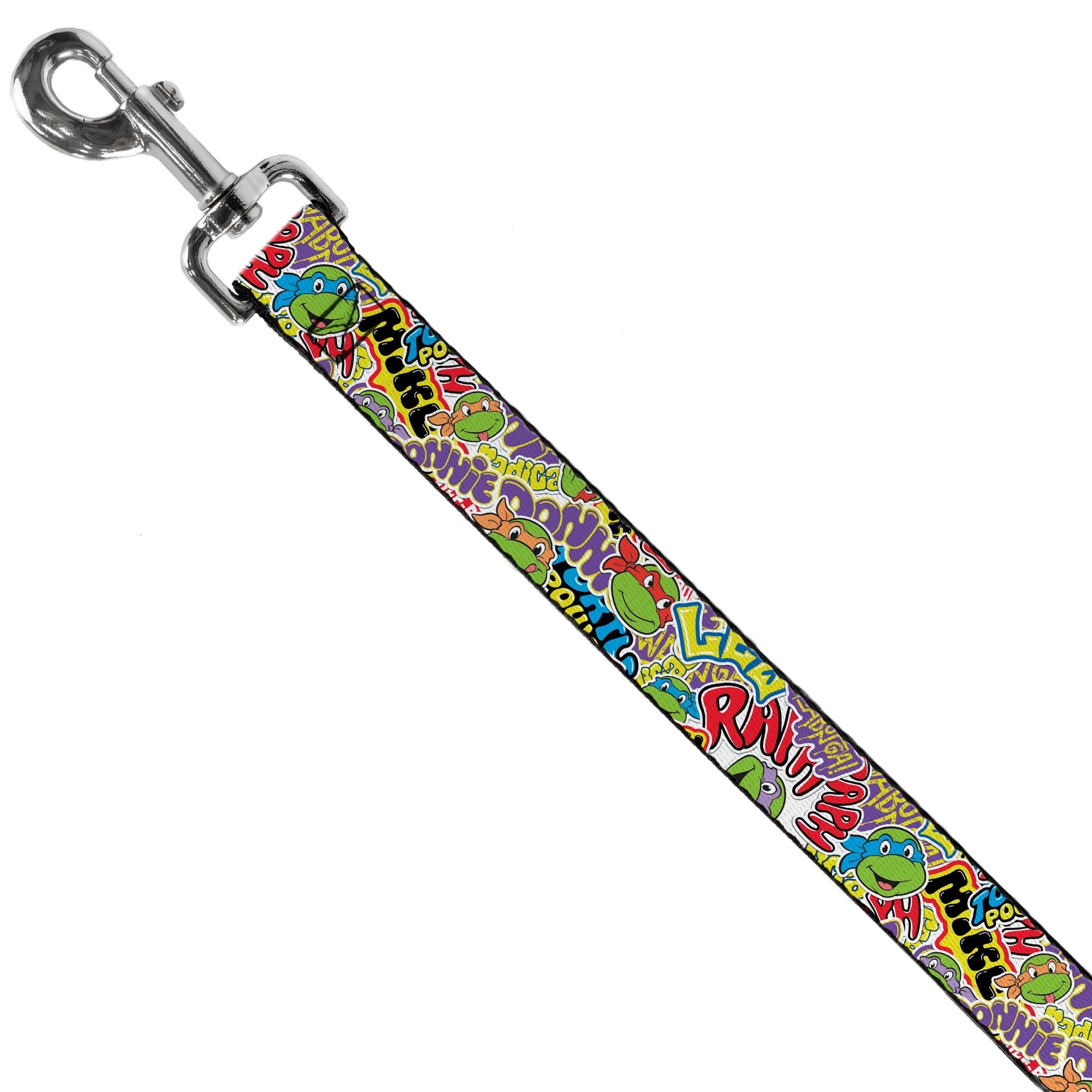 Dog Leash - Teenage Mutant Ninja Turtles Sticker Slaps Collage White/Multi Color 