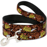 Dog Leash - POST COCOA PEBBLES Logo and Vivid Cereal Browns