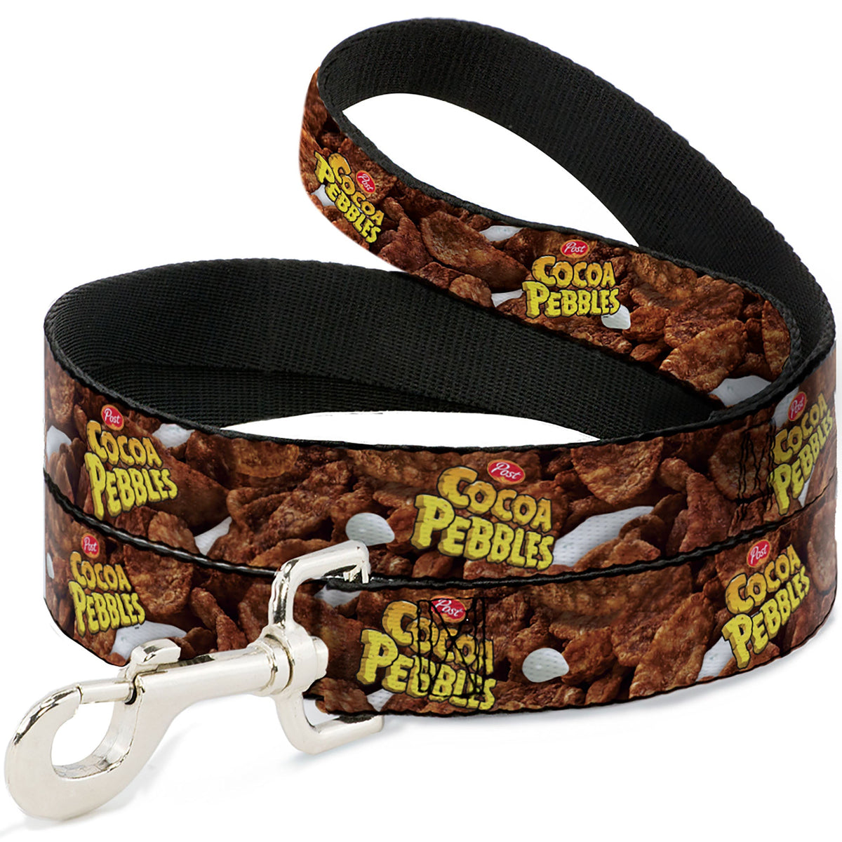 Dog Leash - POST COCOA PEBBLES Logo and Vivid Cereal Browns - HT Animal Supply