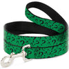 Buckle-Down DC Question Mark Scattered3 Green/Black Dog Leash