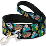 Dog Leash - ROCKOS MODERN LIFE Character Portraits/Triangles Black/Blue