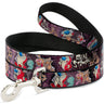 Dog Leash - REN & STIMPY Poses Text Purples