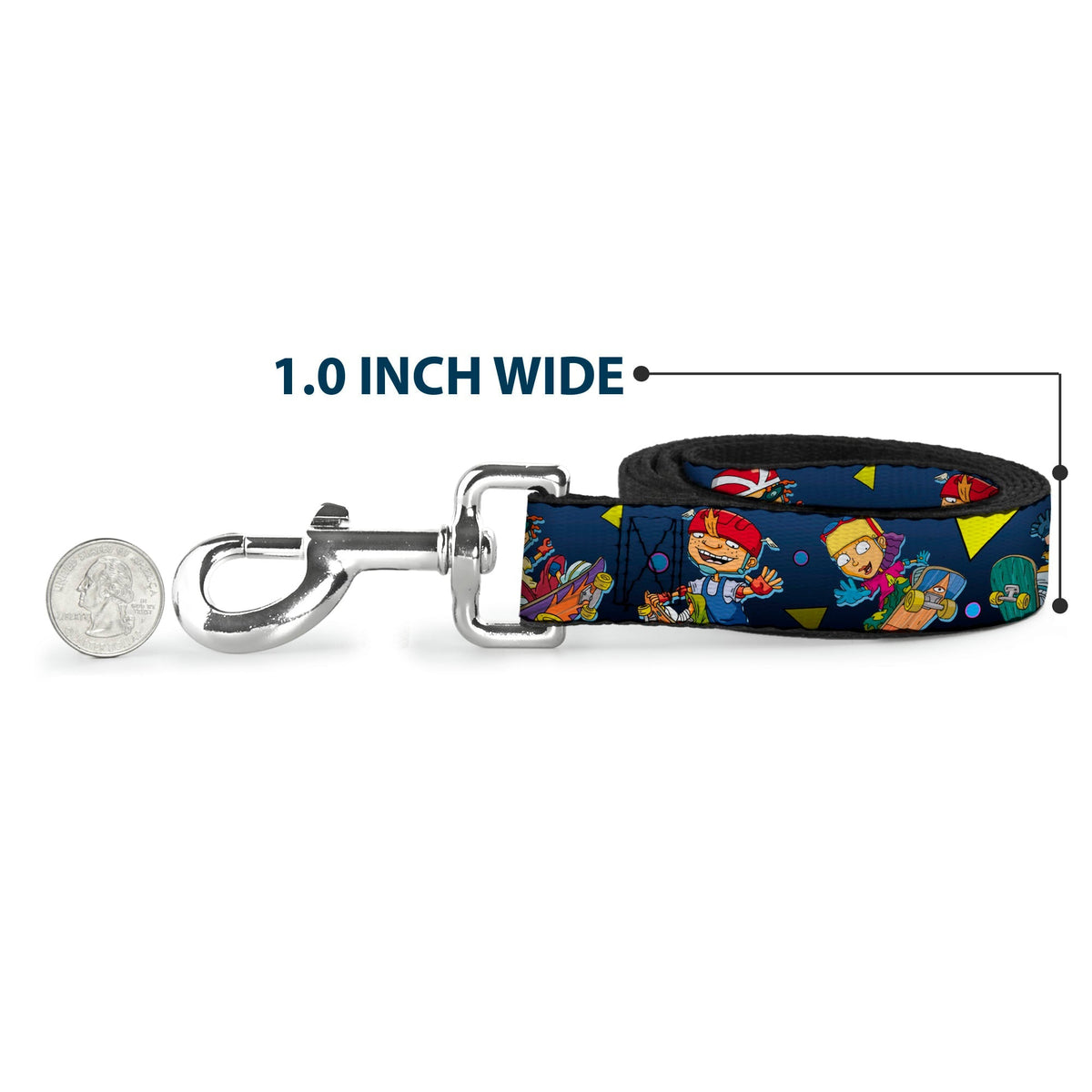 Dog Leash - Rocket Power 4-Character Action Poses/Shapes Cool Gray/Multi Color 
