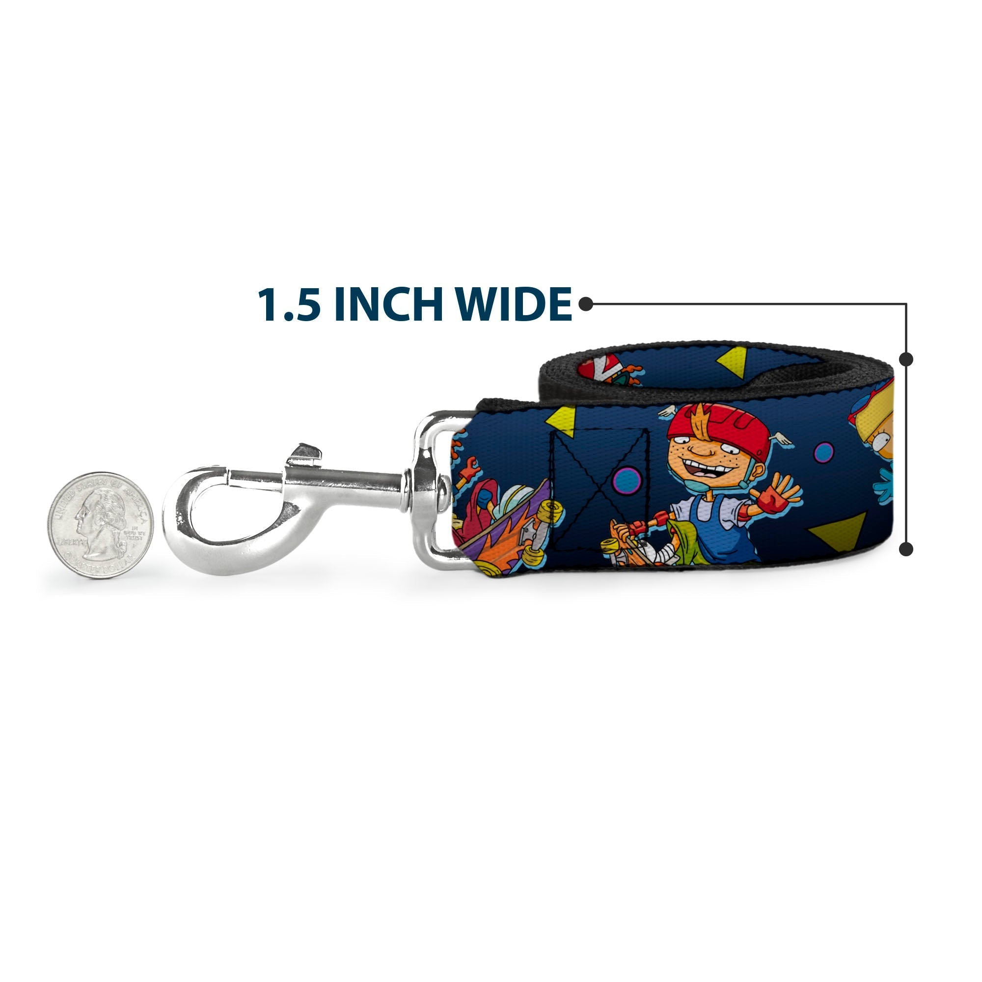 Dog Leash - Rocket Power 4-Character Action Poses/Shapes Cool Gray/Multi Color 
