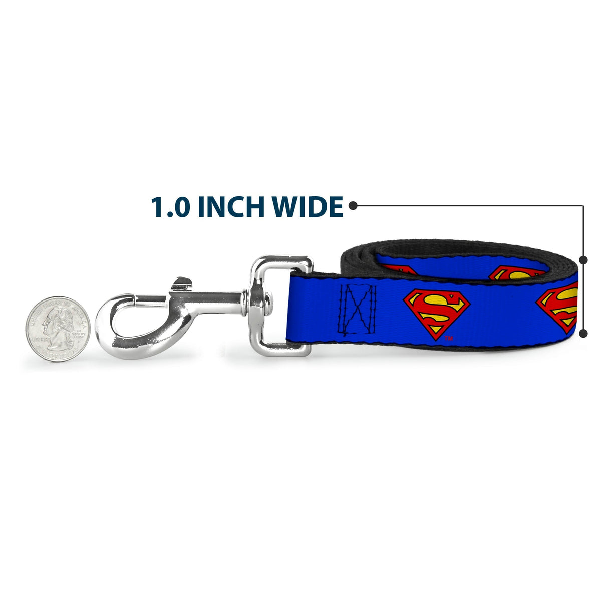 Dog Leash - Superman Shield Blue 