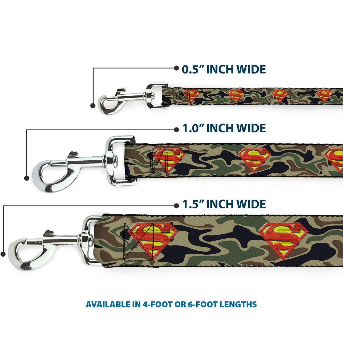 Dog Leash - Superman Shield Camo Olive 