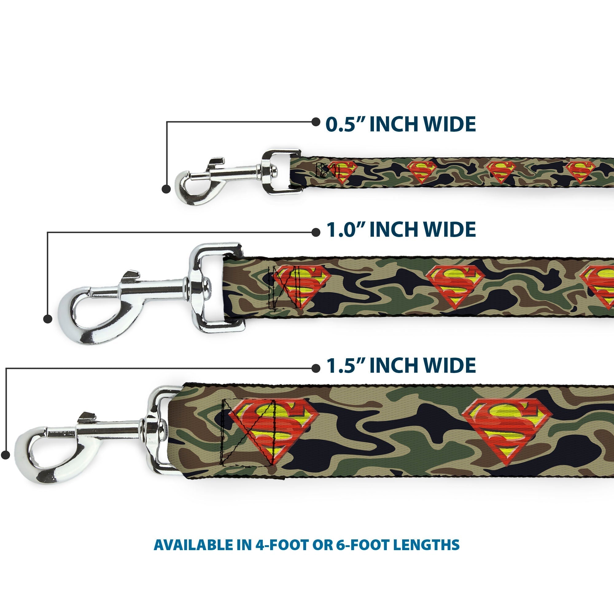 Dog Leash - Superman Shield Camo Olive 