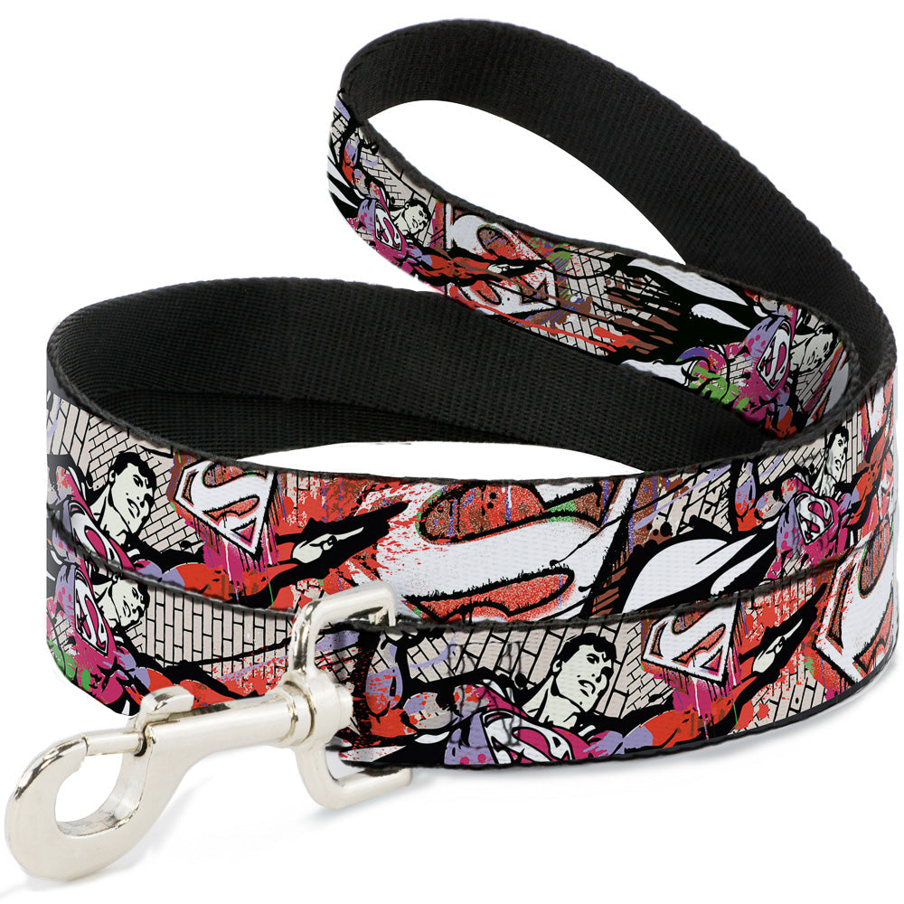 Dog Leash - Superman Color Flying Bricks Scene 