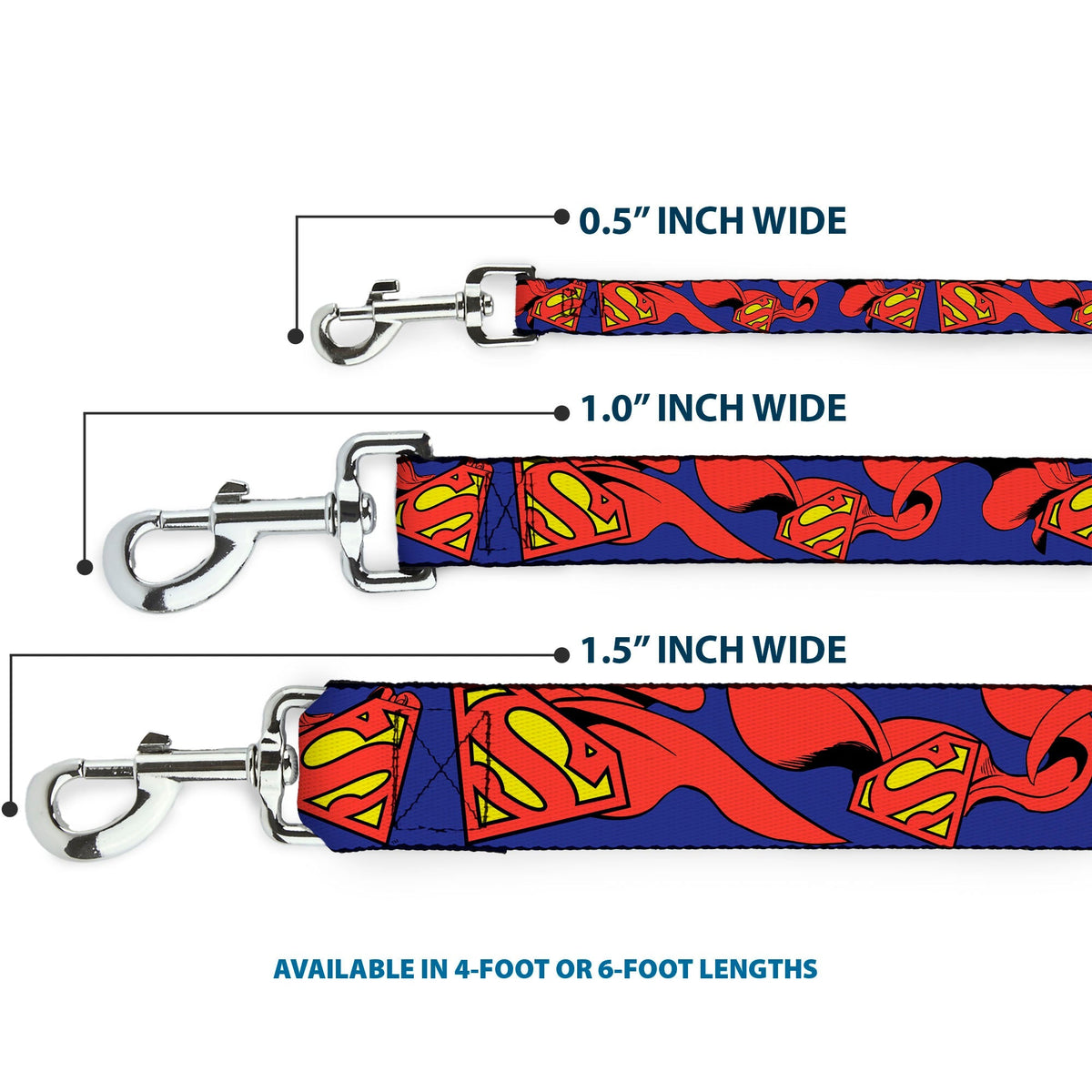 Dog Leash - Superman Shield w/Cape 