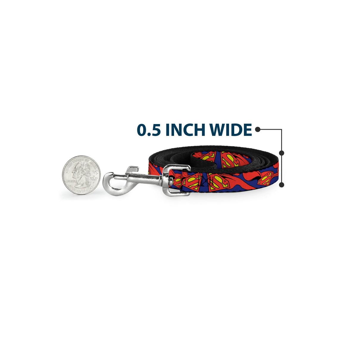 Dog Leash - Superman Shield w/Cape 