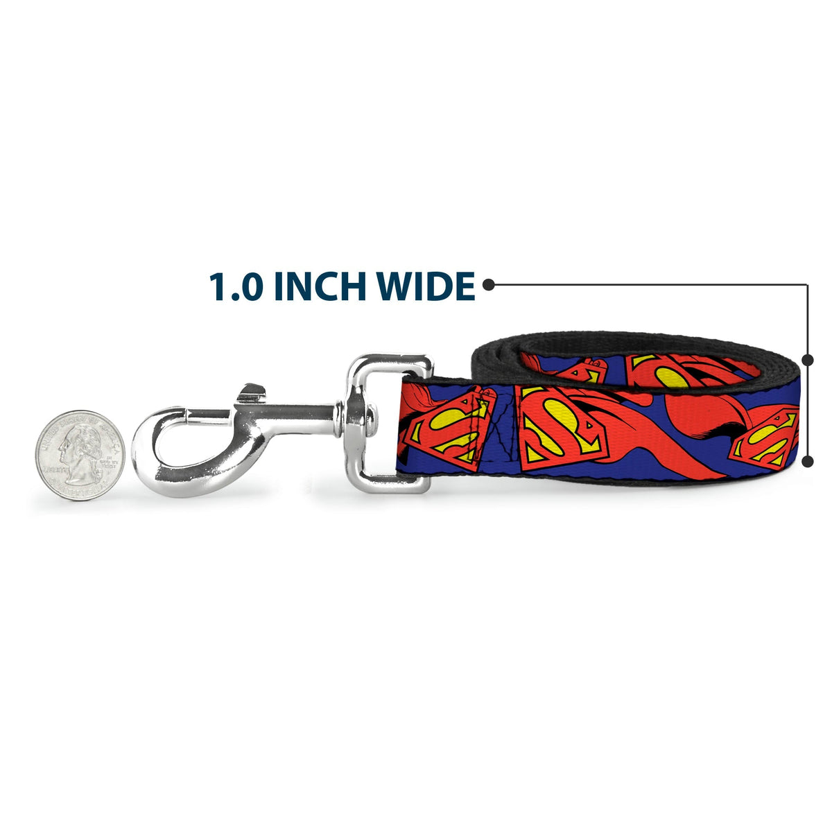 Dog Leash - Superman Shield w/Cape 