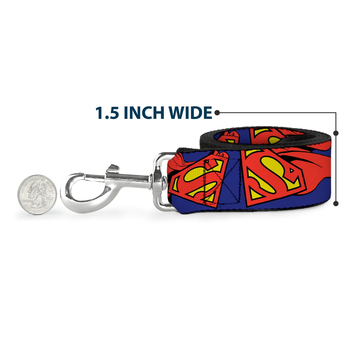Dog Leash - Superman Shield w/Cape 