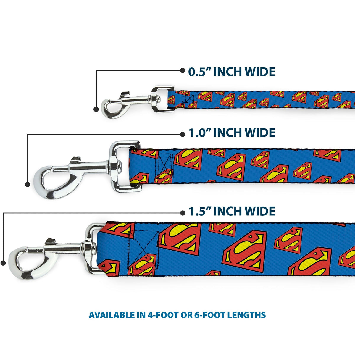 Dog Leash - Super Shield Diagonal Royal Blue/Red 