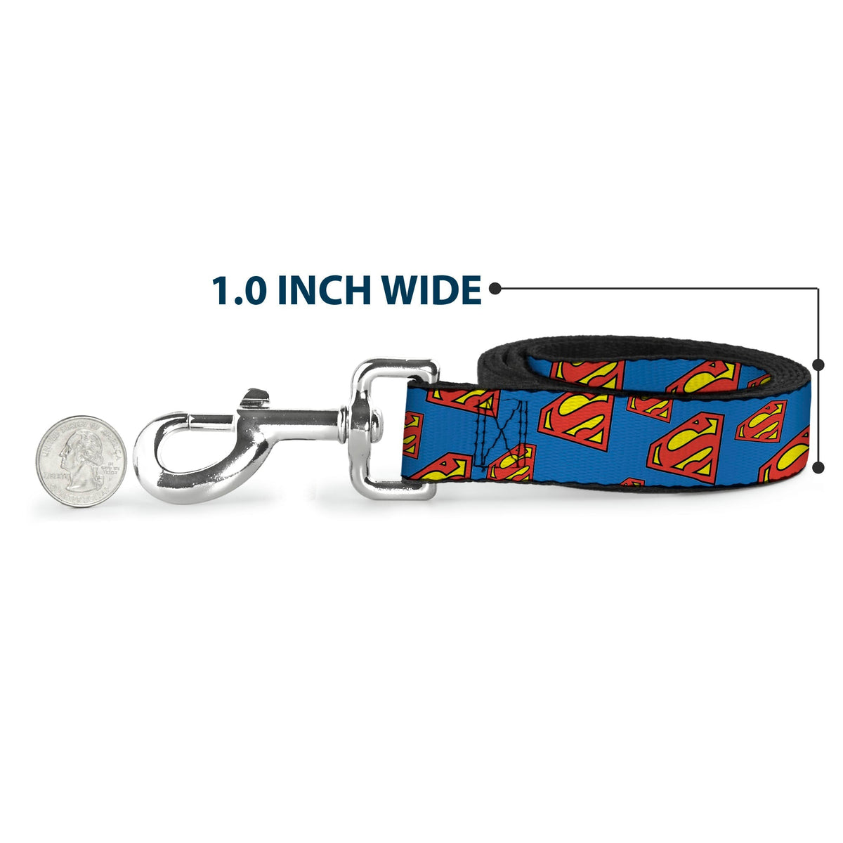 Dog Leash - Super Shield Diagonal Royal Blue/Red 