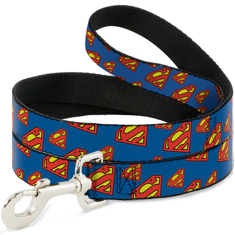 Dog Leash - Super Shield Diagonal Royal Blue/Red 