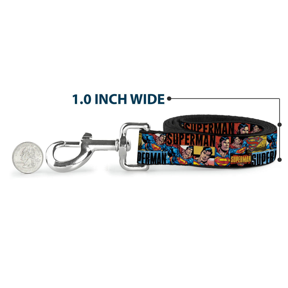 Dog Leash - SUPERMAN Action Blocks Red/Blue 