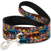 Buckle-Down DC Superman Action Blocks Red/Blue Dog Leash