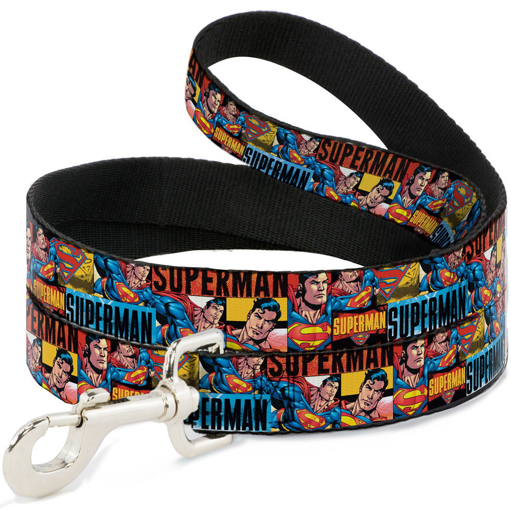 Dog Leash - SUPERMAN Action Blocks Red/Blue 