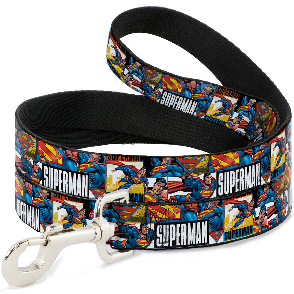 Dog Leash - SUPERMAN Action Blocks White 
