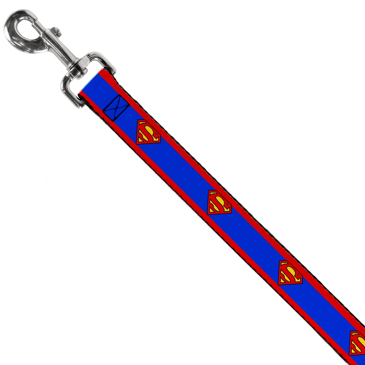 Dog Leash - Superman Shield/Stripe Red/Blue 