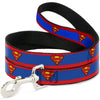 Buckle-Down DC Superman Shield & Stripe Red/Blue Dog Leash