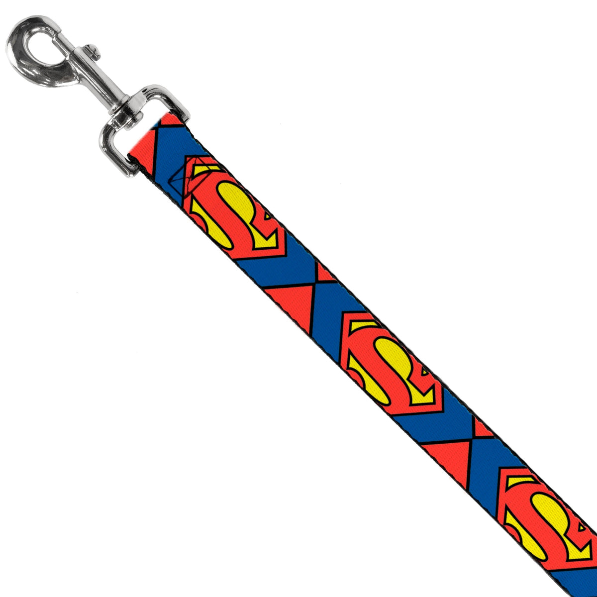 Dog Leash - Superman Shield CLOSE-UP Blue/Red/Yellow 