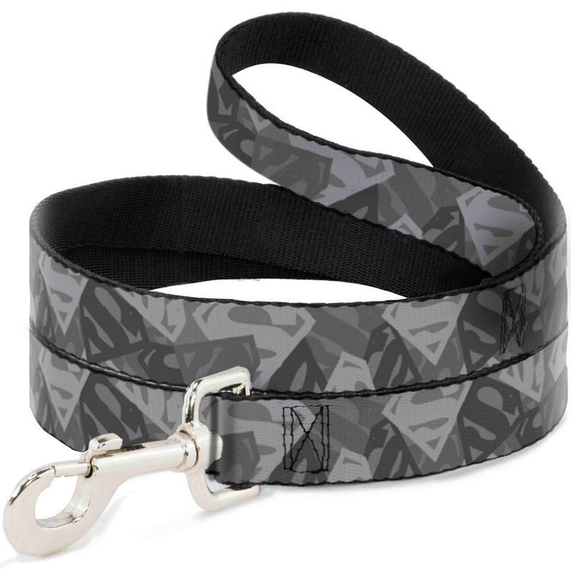 Dog Leash - Superman Shield Camouflage Grays 