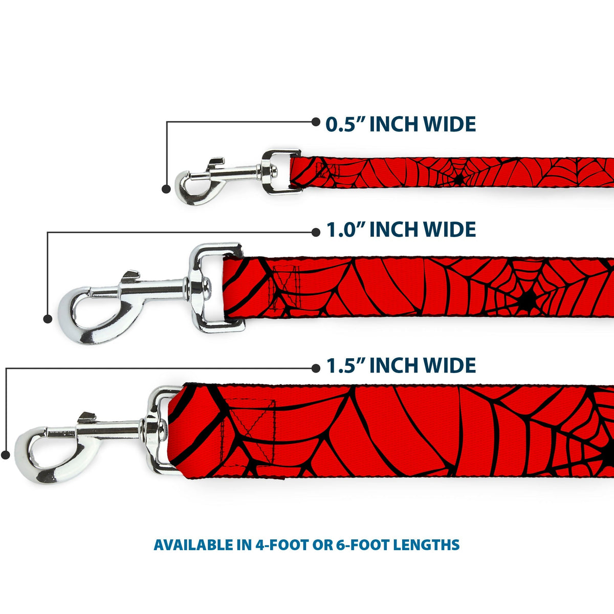 Dog Leash - Spiderweb Red/Black 