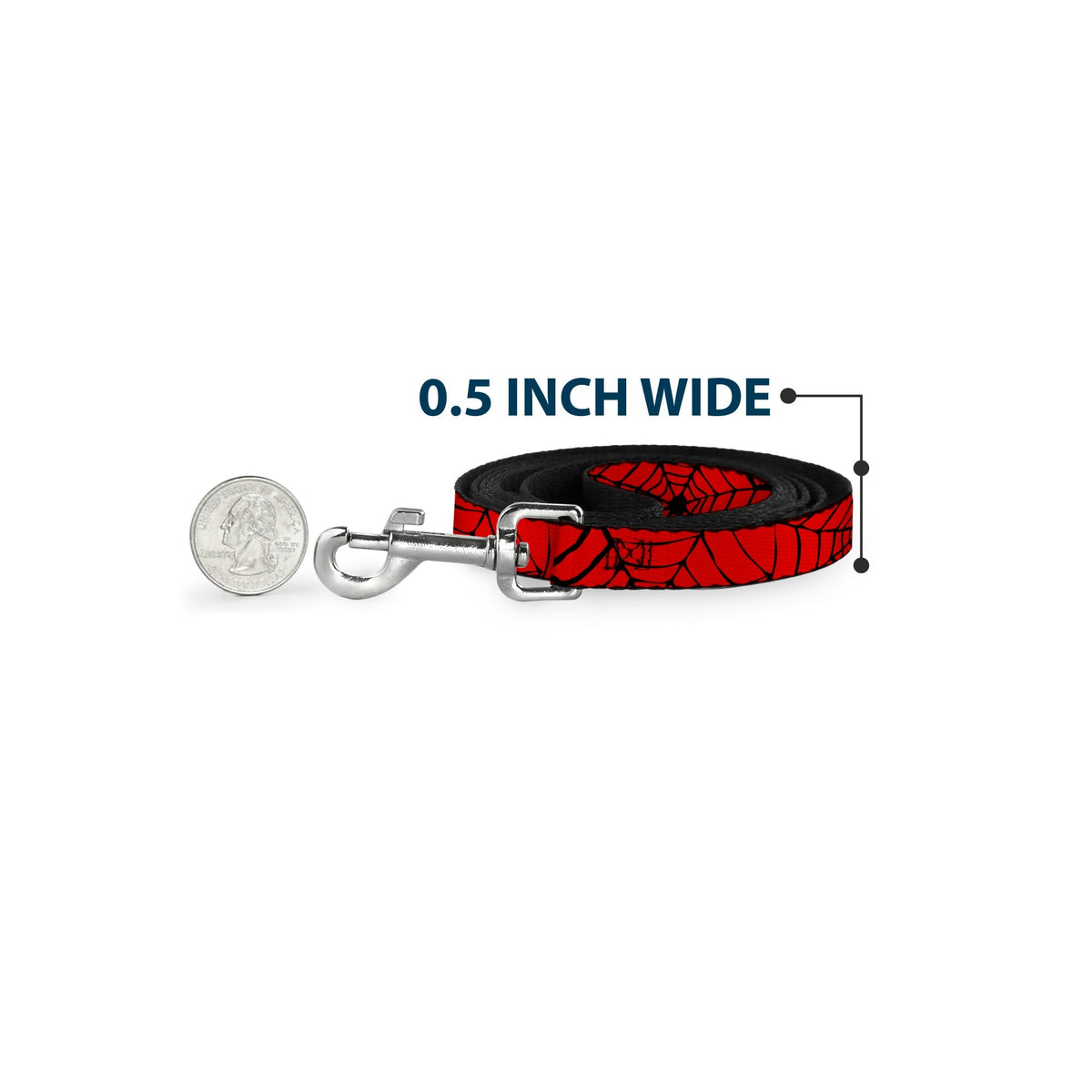 Dog Leash - Spiderweb Red/Black 