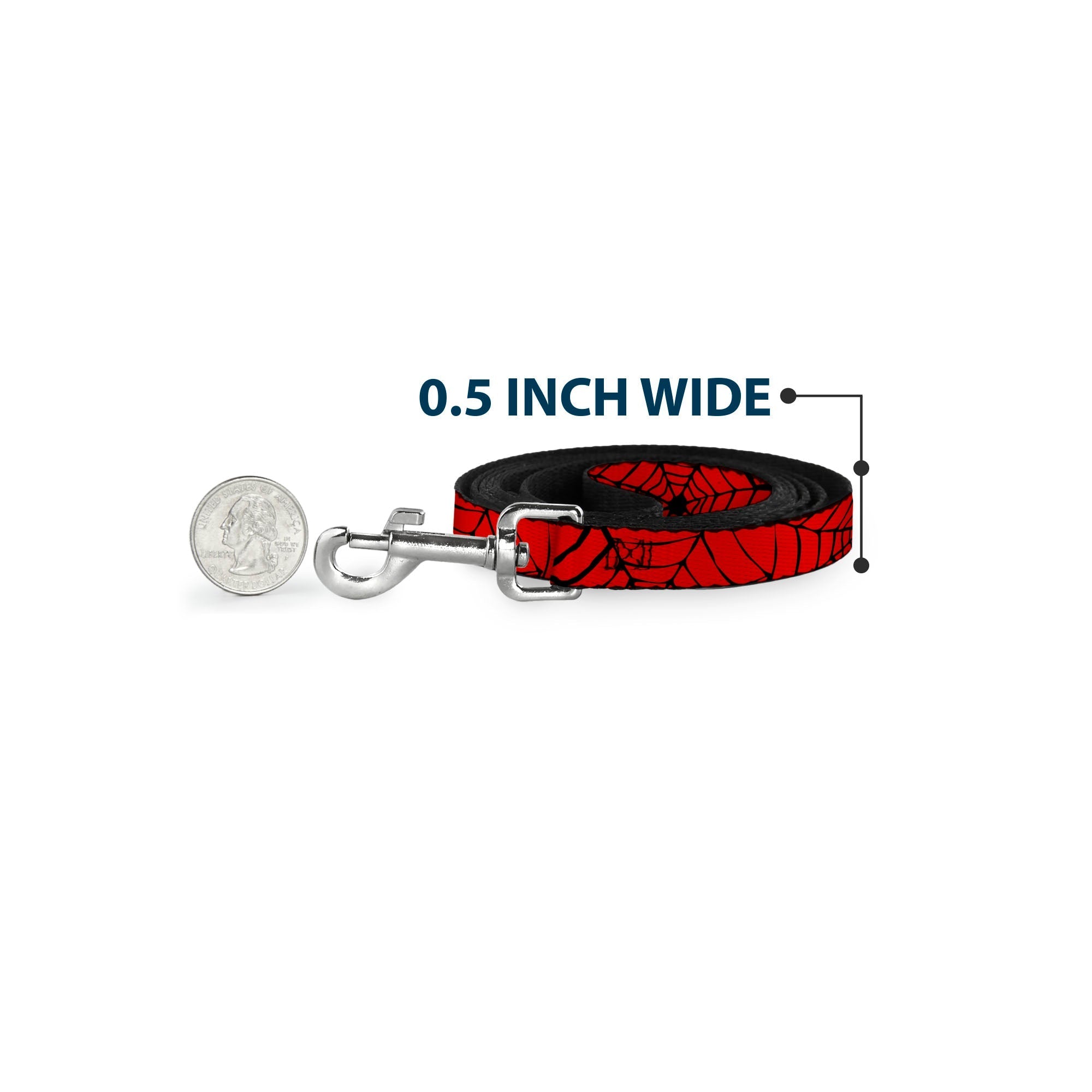 Dog Leash - Spiderweb Red/Black 
