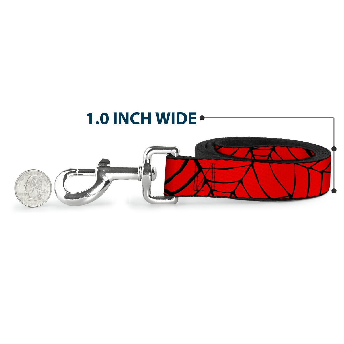 Dog Leash - Spiderweb Red/Black 