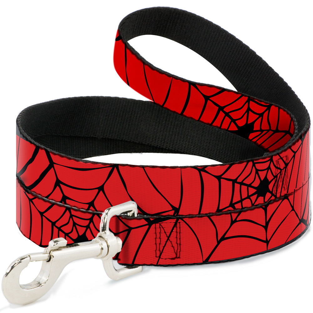 Dog Leash - Spiderweb Red/Black 