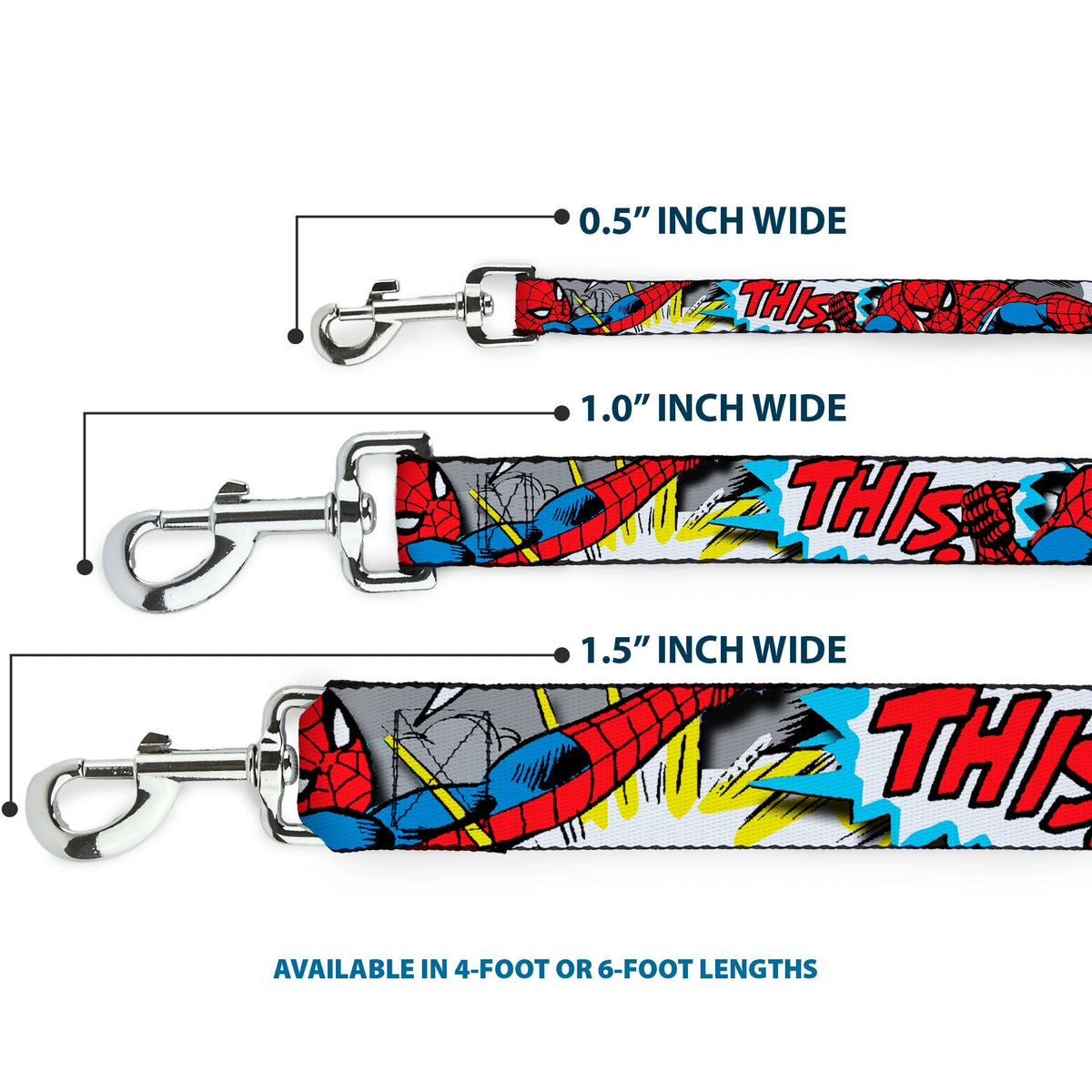 Dog Leash - Spider-Man w/Action Verbiage 