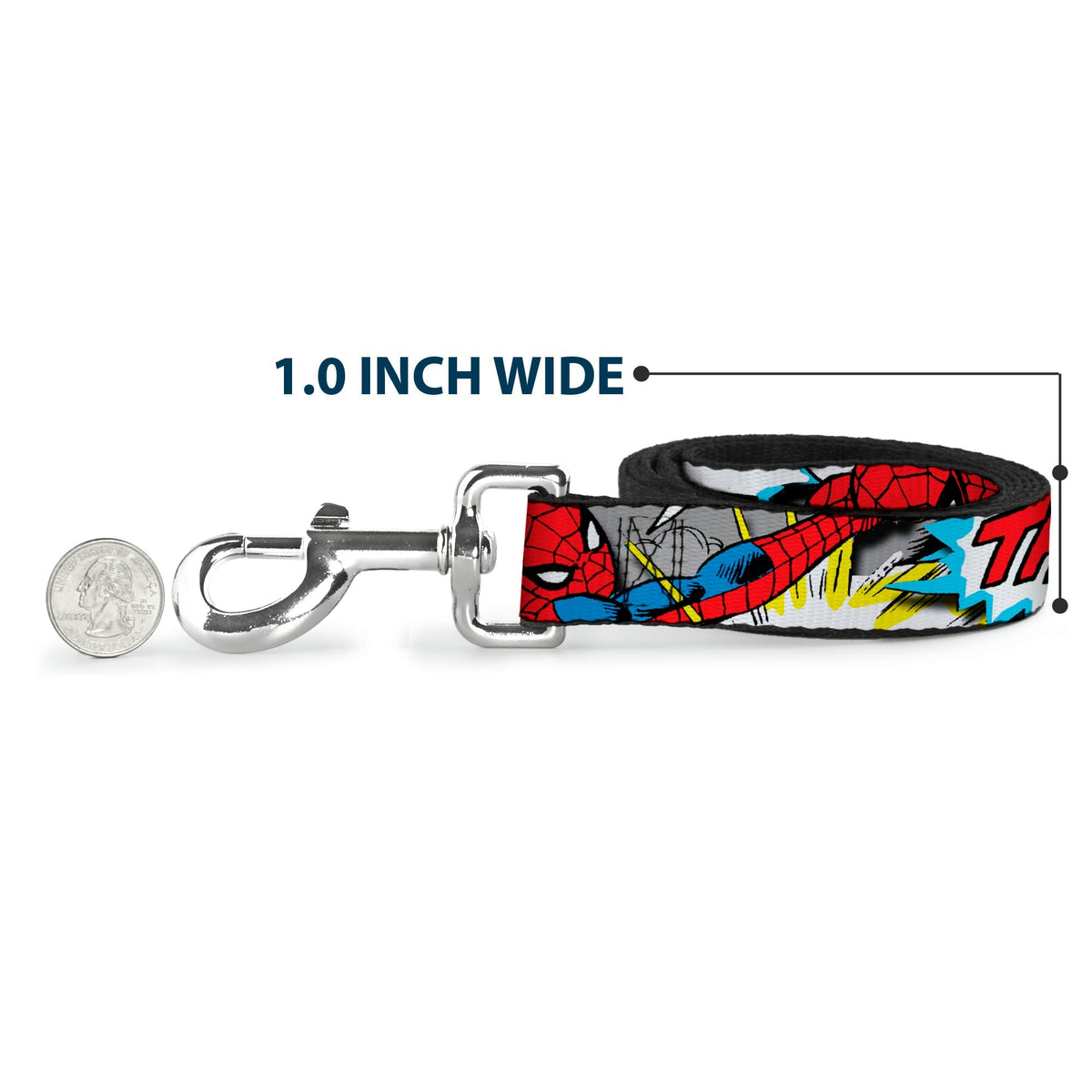Dog Leash - Spider-Man w/Action Verbiage 