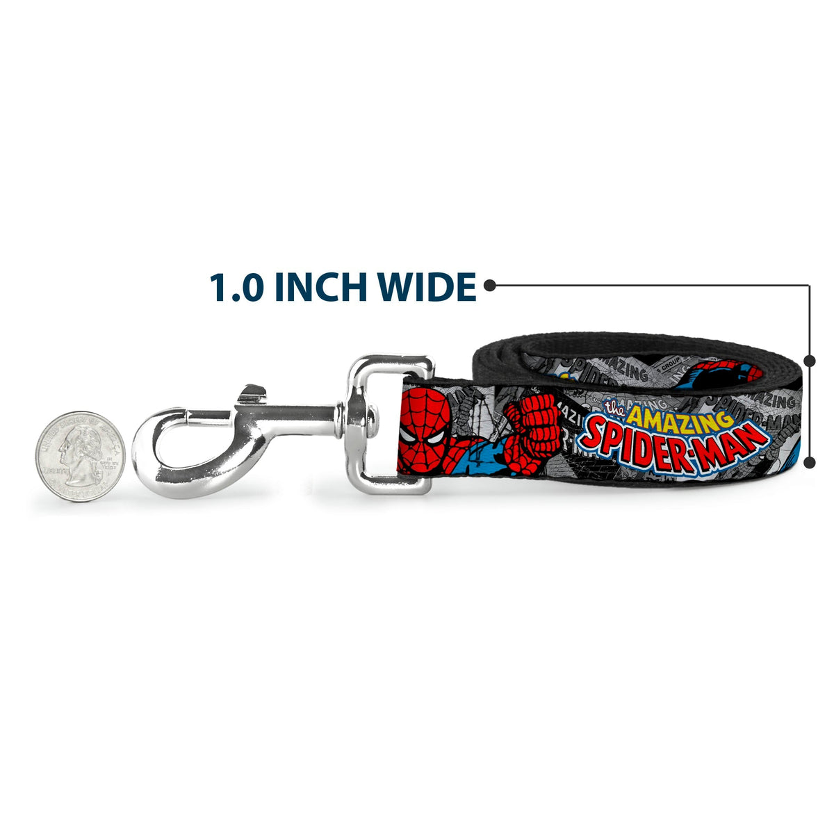 Dog Leash - THE AMAZING SPIDER-MAN Stacked Comic Books/Action Poses 