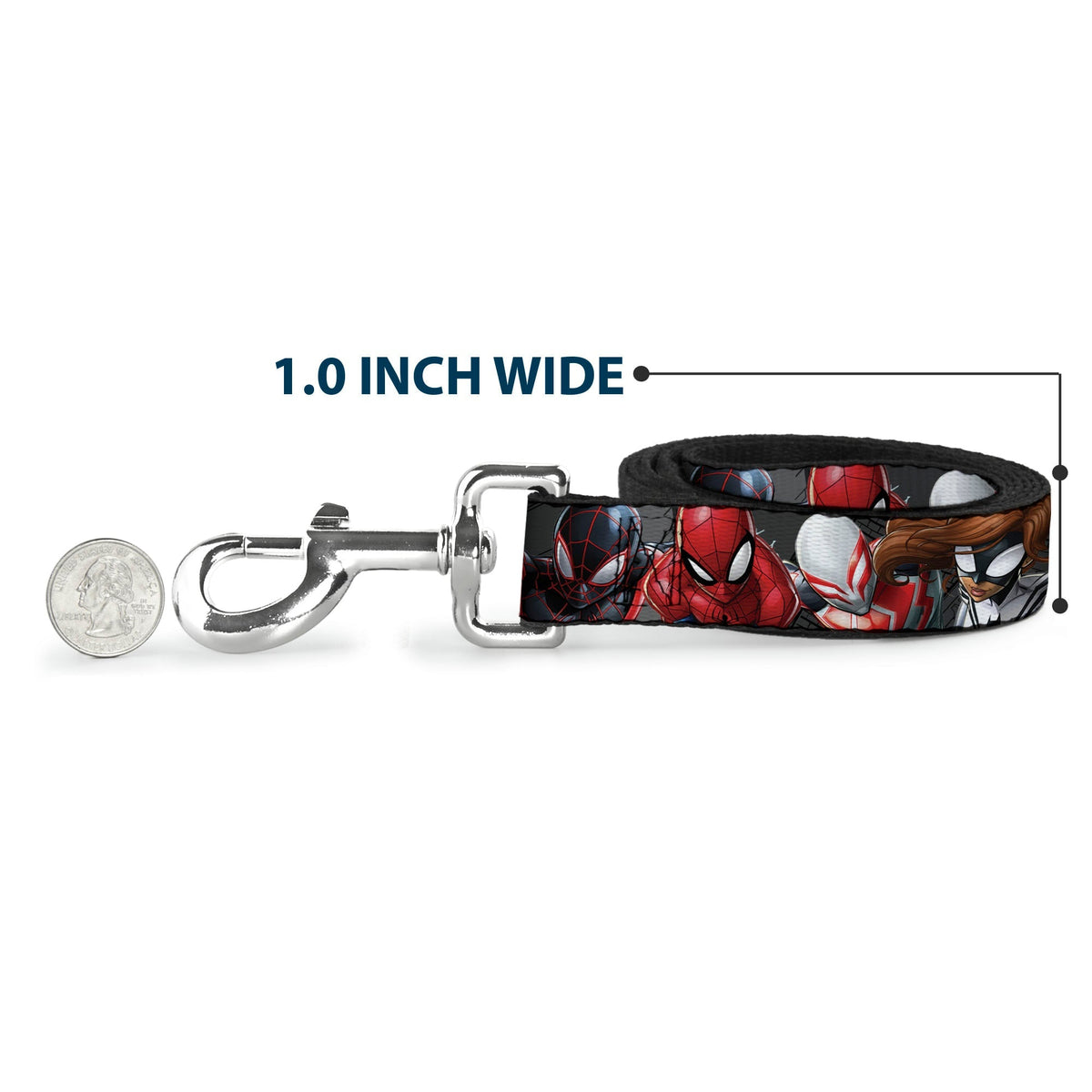 Dog Leash - 6-Spider Hero Action Poses Grays 