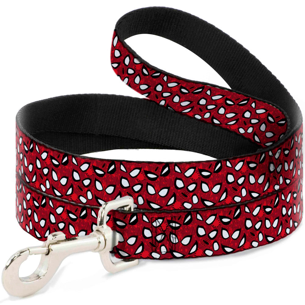 Dog Leash - Spider-Man Eyes/Spiders Scattered Reds/Black/White 