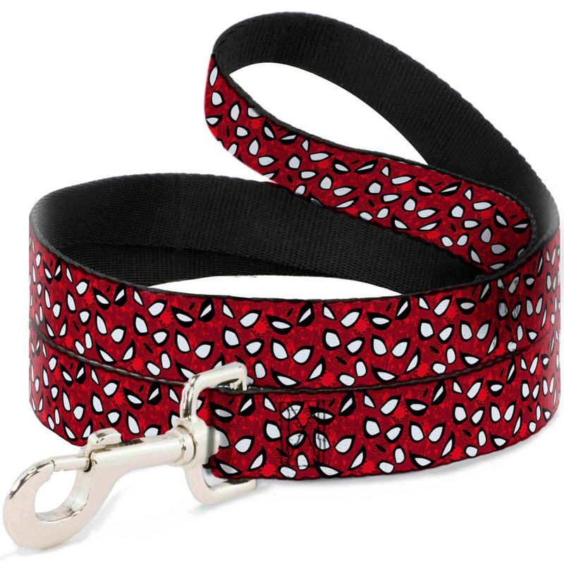 Dog Leash - Spider-Man Eyes/Spiders Scattered Reds/Black/White 