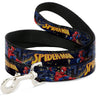 Dog Leash - SPIDER-MAN Title Logo and Action Skyline Poses