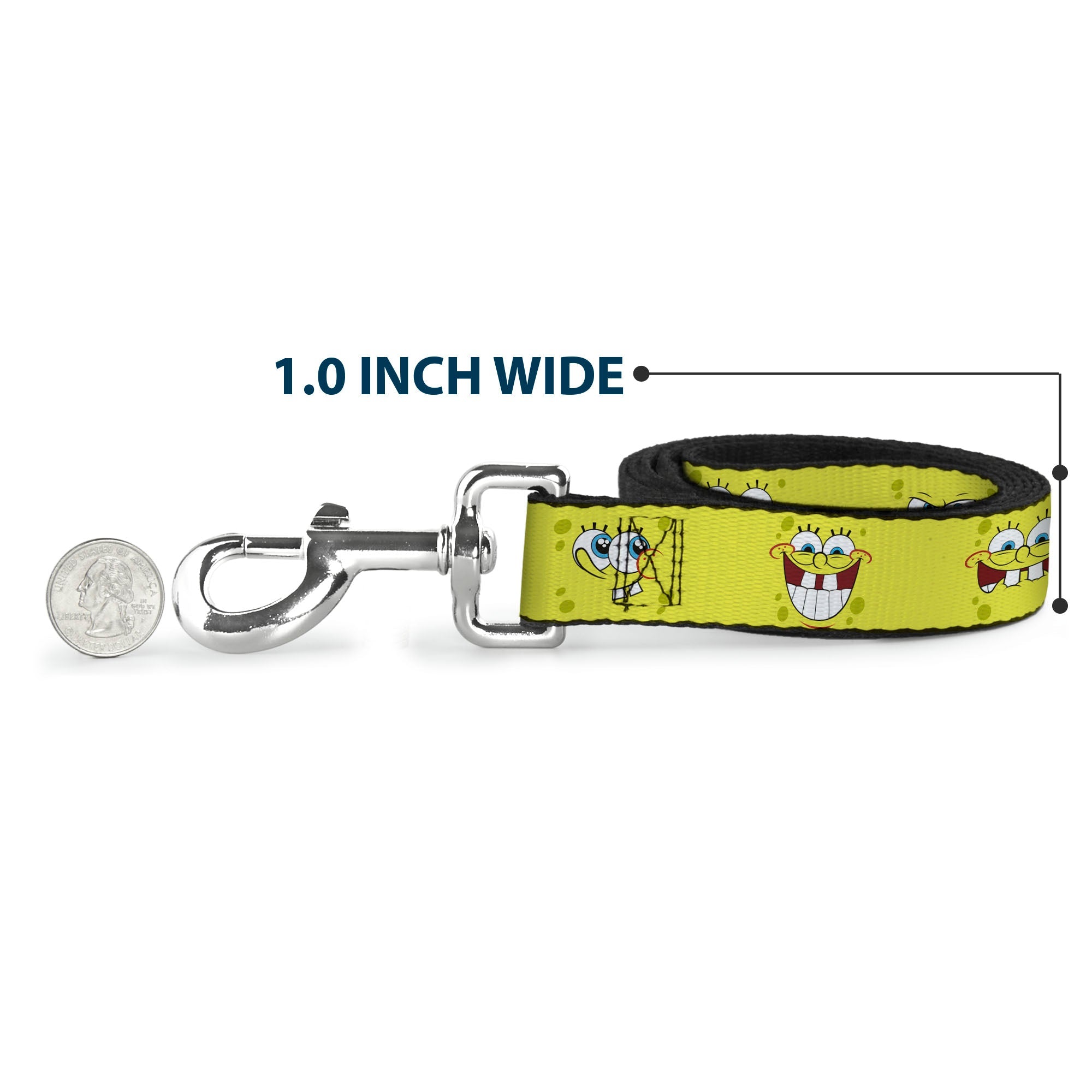 Dog Leash - SpongeBob Expressions Yellow - HT Animal Supply